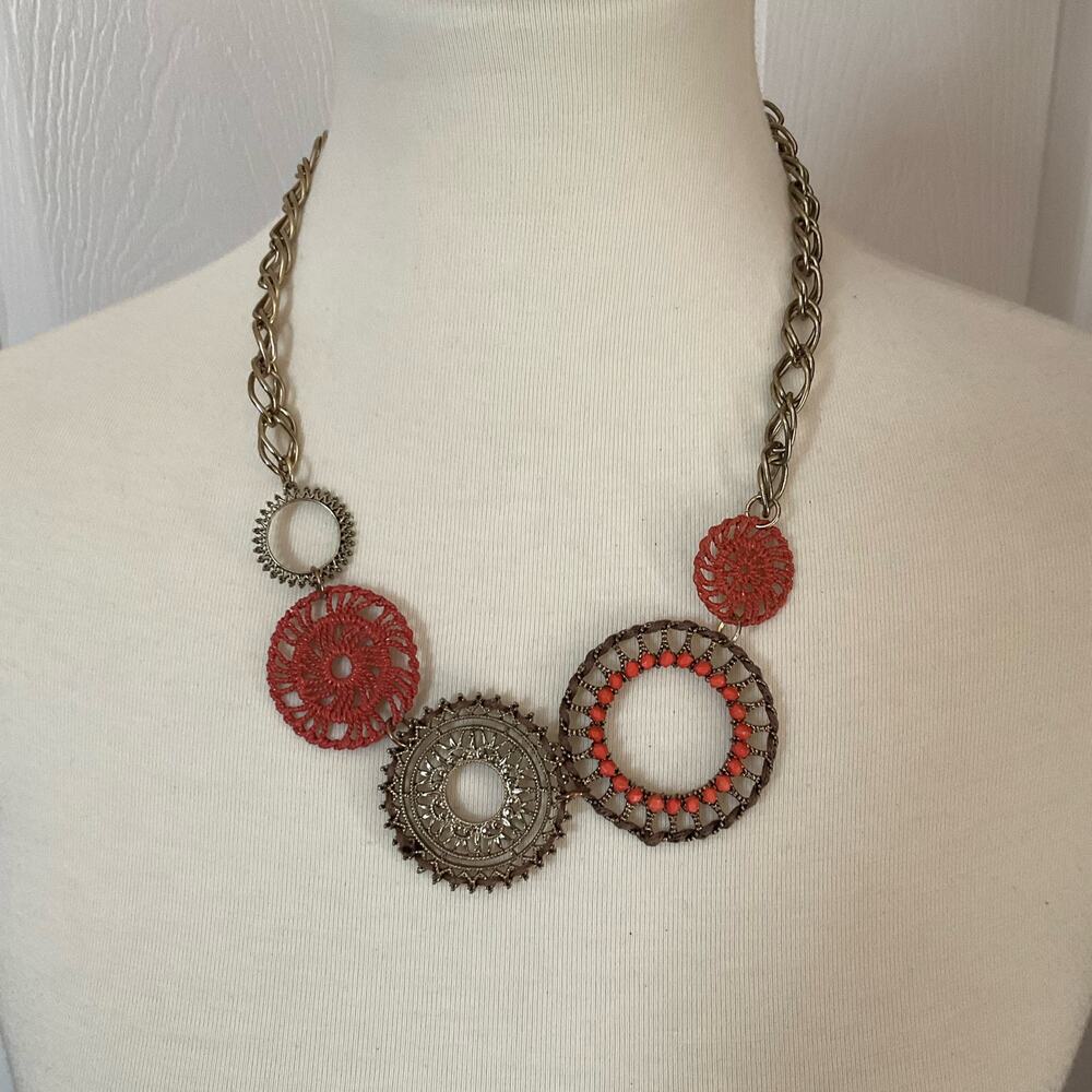 Orange Statement Necklace